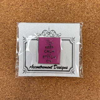 Keep Calm and Stitch On Needle Minder - Pink