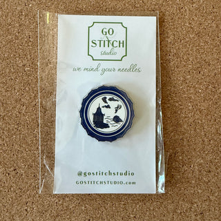 Blue Canton Plate Needle Minder