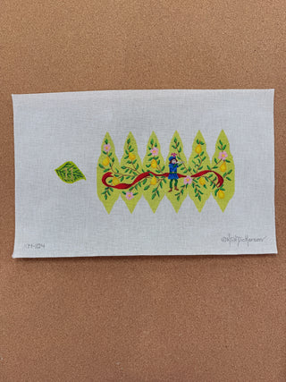 XM-104 Christmas Ornament – 12 Days Stuffed Pear – Pipers Piping (Day 11) (stitch guide in notebook)